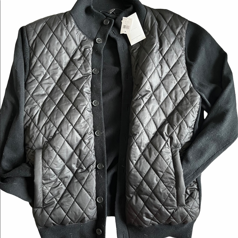 *NWT* banana republic bomber sweater jacket mens